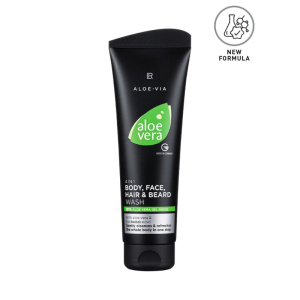 Gel 4 en 1 para hombres con Aloe Vera, ideal para cuerpo, rostro, cabello y barba