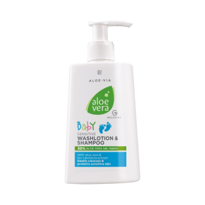 Loción y champú suave con Aloe Vera para niños, ideal para piel sensible y limpieza diaria