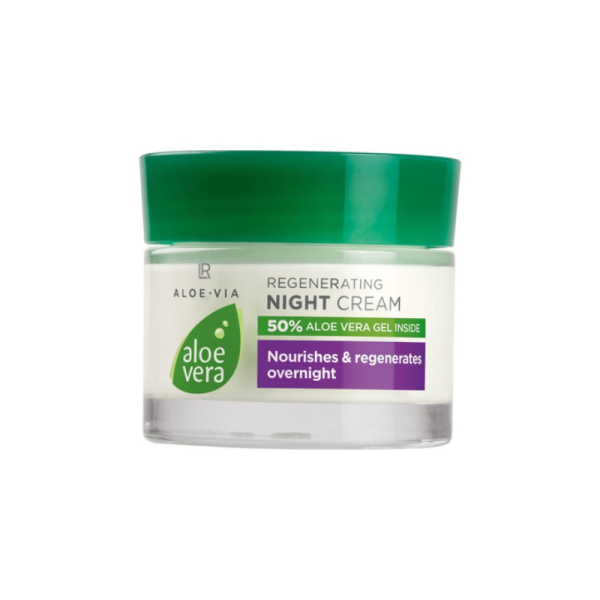 Crema de noche regeneradora de aloe vera LR 25,59 Crema de noche regeneradora con Aloe Vera LR para piel seca y sensible – Natural Radiance Cosmetics