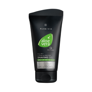 Gel transparente con 50% de aloe vera para un afeitado preciso y sin irritación.